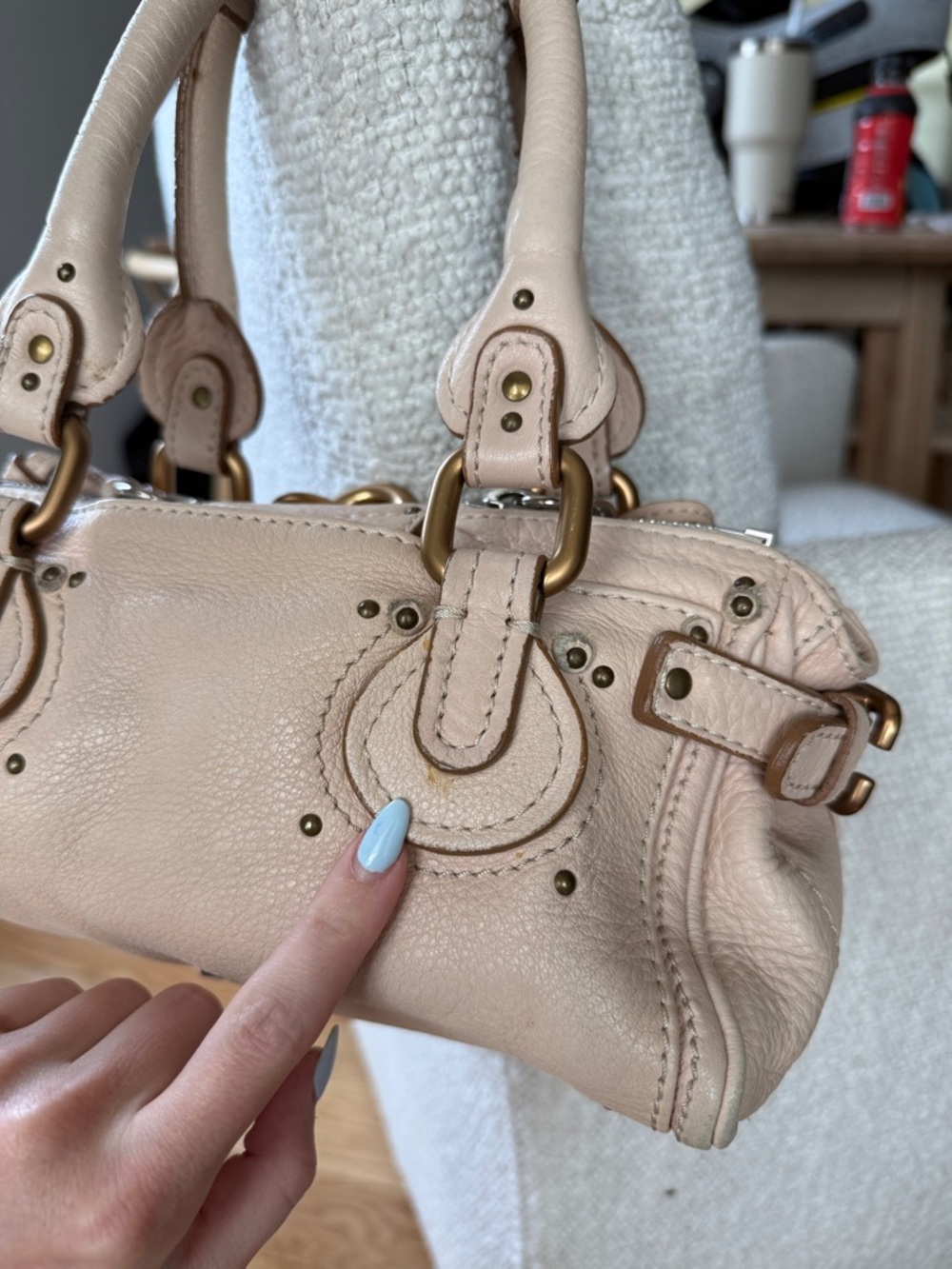 Vintage Chloe Light Pink Mini Leather Paddington - Picture 7 of 14